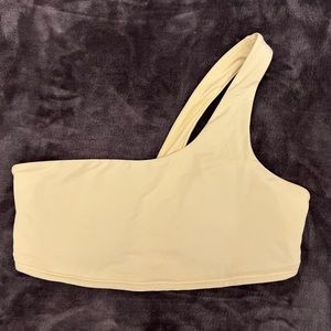 Alo yoga asymmetrical bra buttercup yellow size M